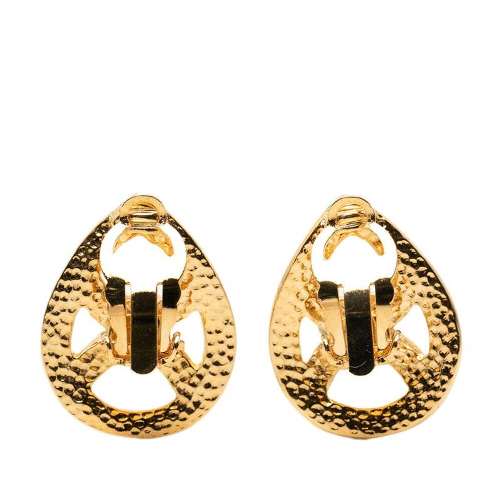 Chanel Cc Logo Clip-On Earrings Metal #229118C69B - Picture 2 of 3